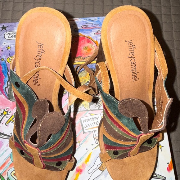 Jeffrey Campbell MONARCHS Platform Sandal in Brown Multi - Picture 10 of 15
